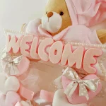 حلقه آویز تزئینی اتاق کودک طرح خرس نانان مدل Welcome - تصویر 15