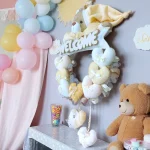 حلقه آویز تزئینی اتاق کودک طرح خرس نانان مدل Welcome - تصویر 10