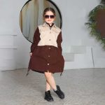ست خواهر برداری ترند قهوه ای کرم با جلیقه - تصویر 7