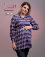 شومیز بارداری اسپرت پشمی چهارخانه - تصویر 5