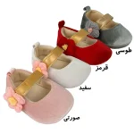 پاپوش نوزادی دخترانه مخمل گلدار طرح آیریس - تصویر 8