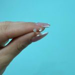 گوشواره نگین دار تک نگین ژوپینگ - تصویر 3