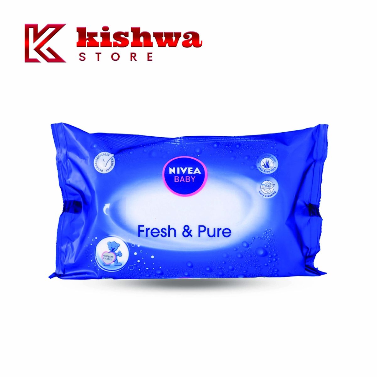 دستمال مرطوب کودک نیوآ مدل Fresh & Pure | پاکسازی ملایم برای پوست حساس نوزادان - تصویر 1