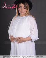 پیراهن بارداری شنل دار پرنیان - تصویر 11