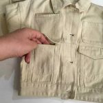 کت تک کتان بچه گانه خارجی کرم با طرح گلابی - تصویر 3