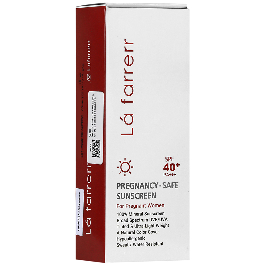 کرم-ضد-آفتاب-بارداری-SPF40-رنگی-2.jpg کرم ضد آفتاب بارداری لافارر رنگی spf40 (40 میل) - تصویر 1