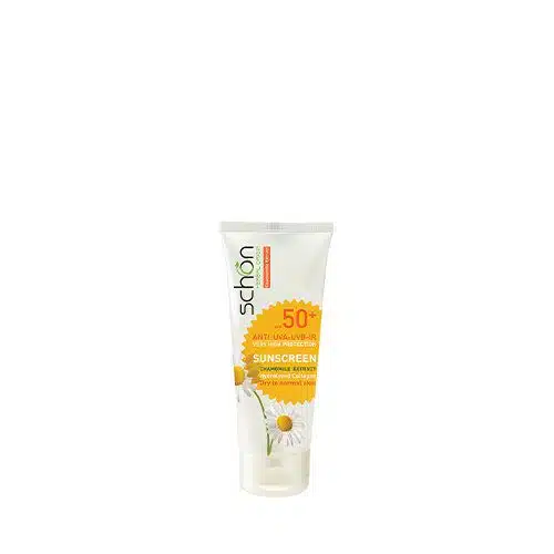 کرم ضد آفتاب بی رنگ،پوست نرمال و خشک شون Schon Sunscreen Chamomile Extract