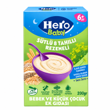 سرلاک شب هشت غله، رازیانه و شیر هروبیبی Hero Baby حجم 200 گرم