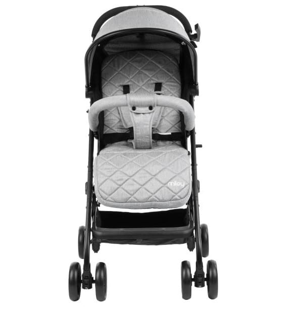 Kikkaboo-Miley-Light-Grey.jpg کالسکه مایلی طوسی روشن کیکابو Kikkaboo Miley Light Grey - تصویر 1