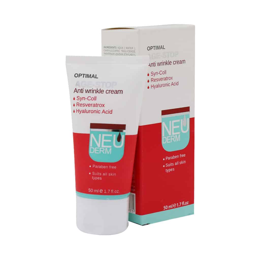 Neuderm-Optimal-Age-Stop-Anti-Wrinkle-Cream-For-All-Skins-50-ml.jpg کرم ضد چروک اپتیمال ایج استاپ نئودرم(50میل) - تصویر 1
