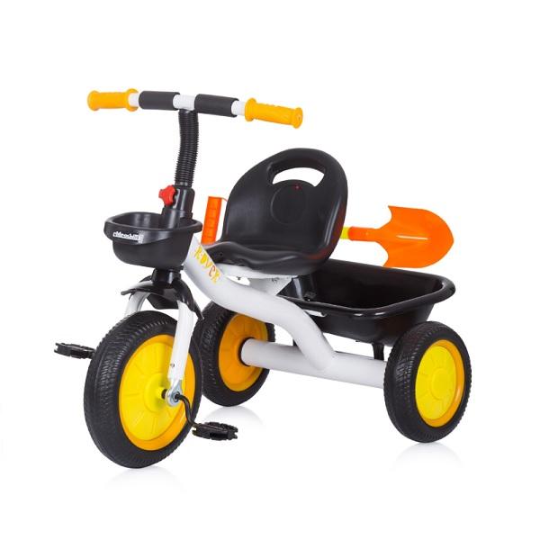 Tricycle-Chipolino-Rover-yellow-225WM.jpg سه چرخه بیل دار زرد چیپولینو Chipolino rover - تصویر 1
