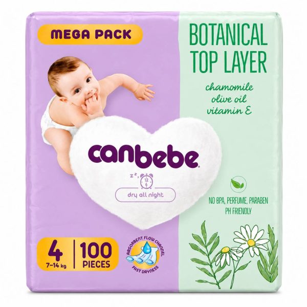 پوشک بچه سایز 4 جان به به (can bebe)بسته 100عددی