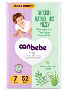 پوشک بچه سایز 7 جان به به (can bebe)بسته 52 عددی