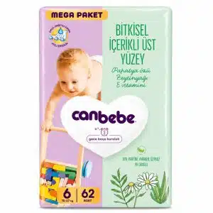 پوشک بچه سایز 6 جان به به (can bebe)بسته 62عددی