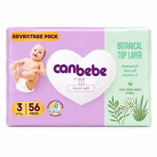 پوشک بچه سایز3 جان به به (can bebe)بسته 56عددی