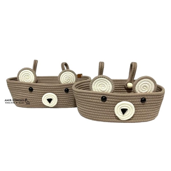 isiz-Oval-health-basket-with-bear-design.jpg سبد بهداشتی بیضی طرح خرس isiz - تصویر 1