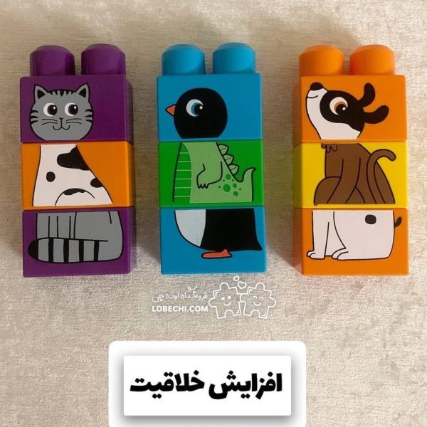 بازی فکری آجره جورواجور چین حیوانات
