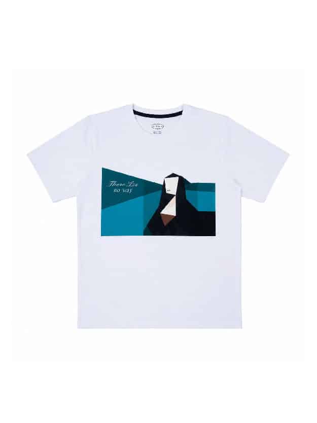 تیشرت سفید طرح MONALISA