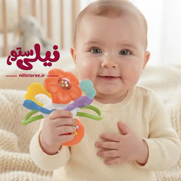 80981.webp جغجغه نوزاد طرح گل برند هانگر Huanger مدل Molars کد 8098 - تصویر 1
