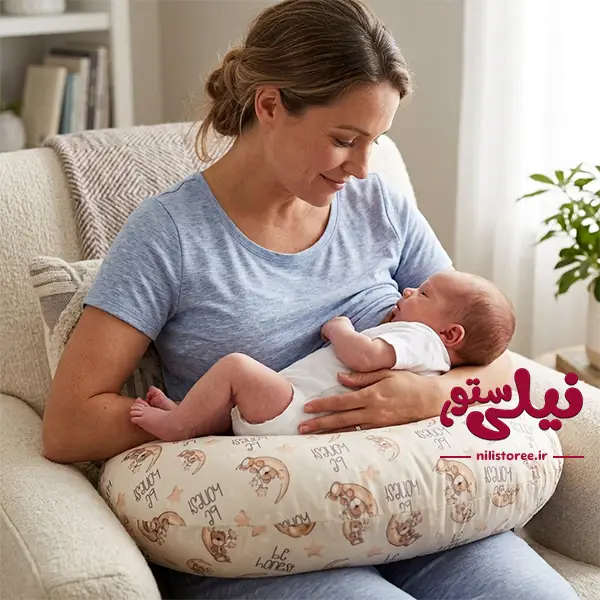 بالش شیردهی نوزاد طرح be honest برند پرنسس Princess