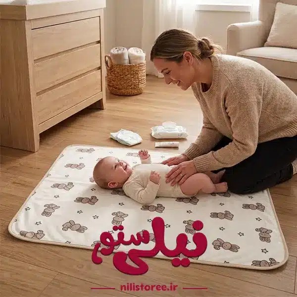 زیر انداز تعویض طرح خرگوش نشسته برند princess