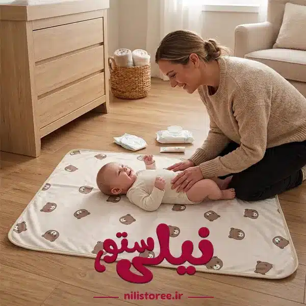 زیر انداز تعویض طرح خرس خندان برند princess