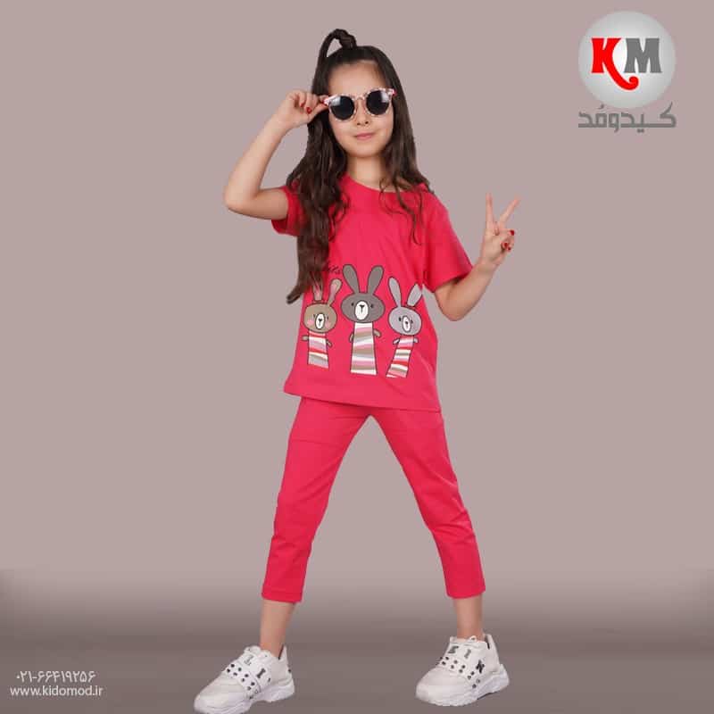 بلوز-شلوار-خرگوش۴.jpg تیشرت شلوارک دخترانه Rabbit - تصویر 1